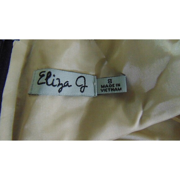 New Eliza J Dress Women's Size 8 Navy Blue Fit n Flare Evening Prom Wedding Semi - Picture 6 of 8